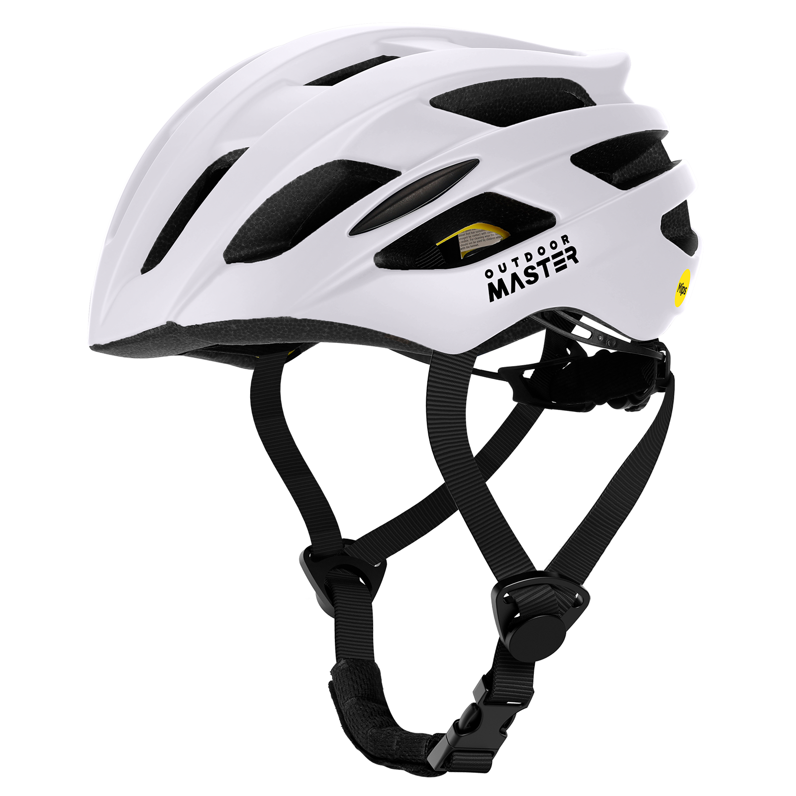 OutdoorMaster MIPS Casque de vélo de route pour adultes blanc - Taille L