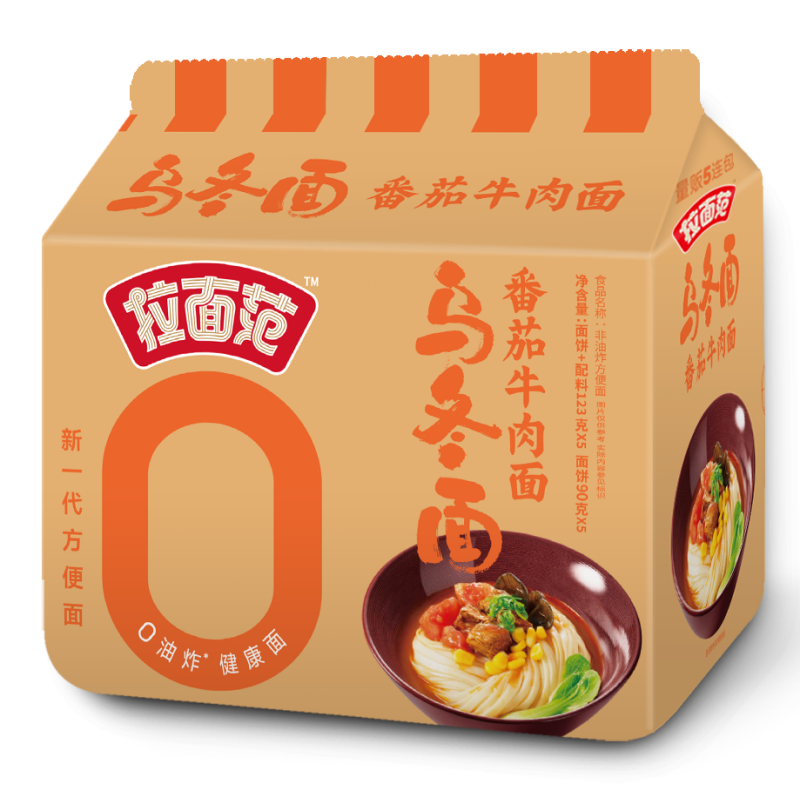 Lamianfan nouilles udon sans friture (nouilles au bœuf et à la tomate) 123 g x 5