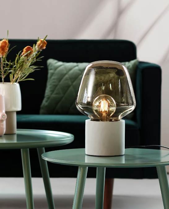 Lampe à poser CHRISTINA 20 béton gris clair IP20 E27 - Nordlux, Intérieur