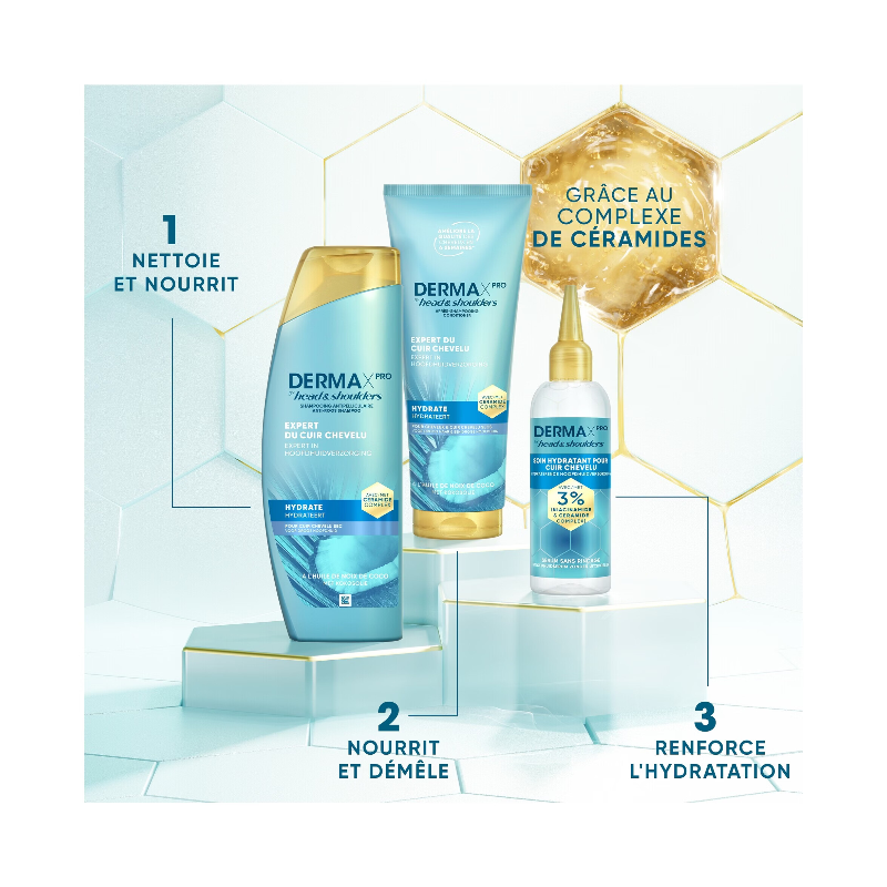 HEAD & SHOULDERS Derma X Pro - Après-Shampooing Hydratation - 220 ml