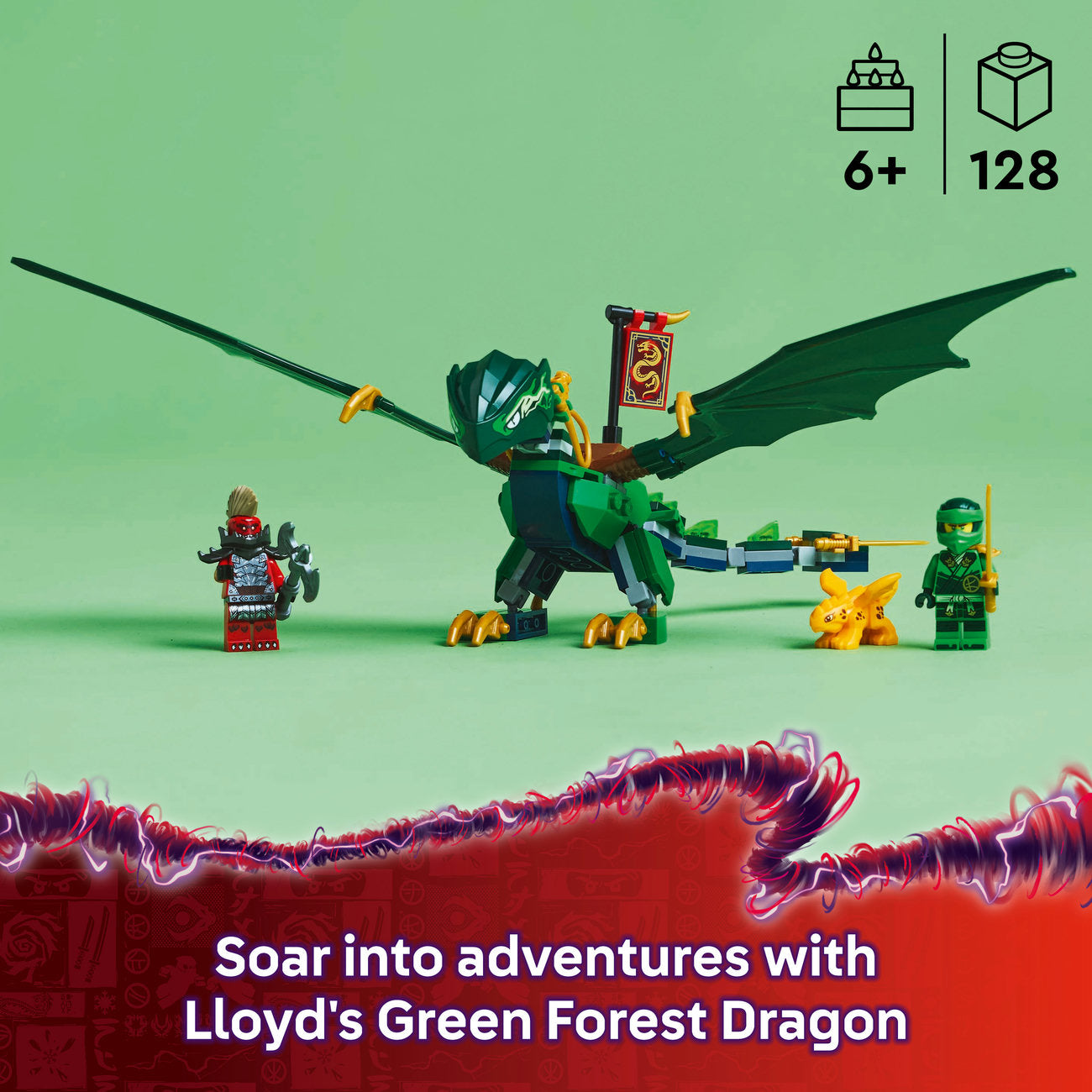 LEGO Ninjago 71829 Set de construction du dragon de la forêt verte de Lloyd