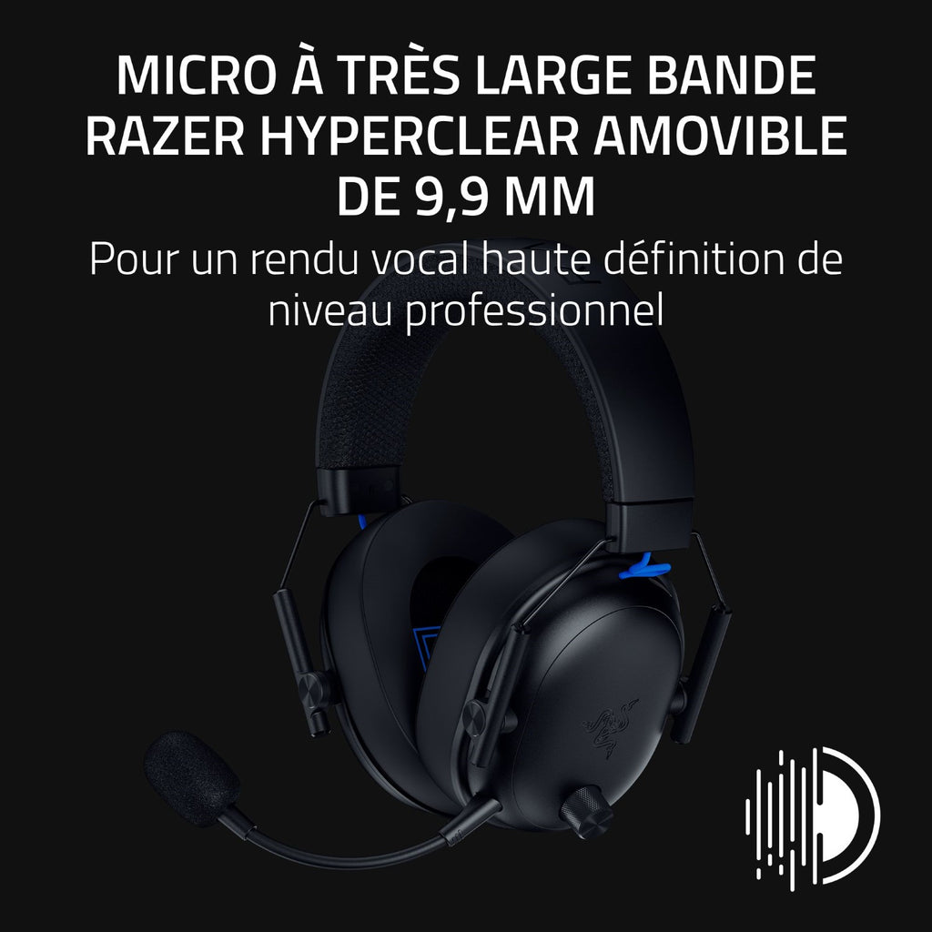 Razer BlackShark V3 Casque Gaming sans fil - PlayStation - Noir
