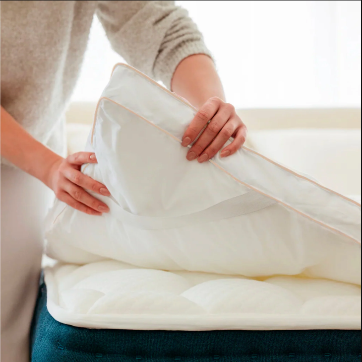 MORPHEA Surmatelas plume de canard 160x200cm Feuillet