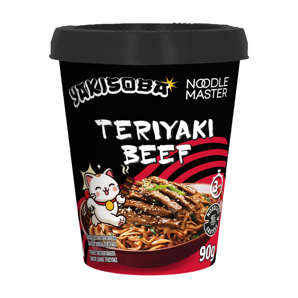NOODLE MASTER Yakisoba saveur bœuf teriyaki en cup - 90 g