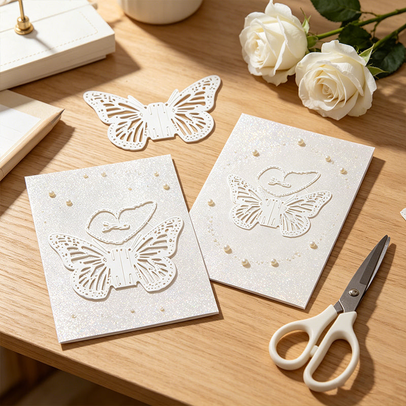 Creative pour papillon dies de découpe en métal gabarit scrapbooking outil de gaufrage cartes en papier album décoration, un papillon et outils