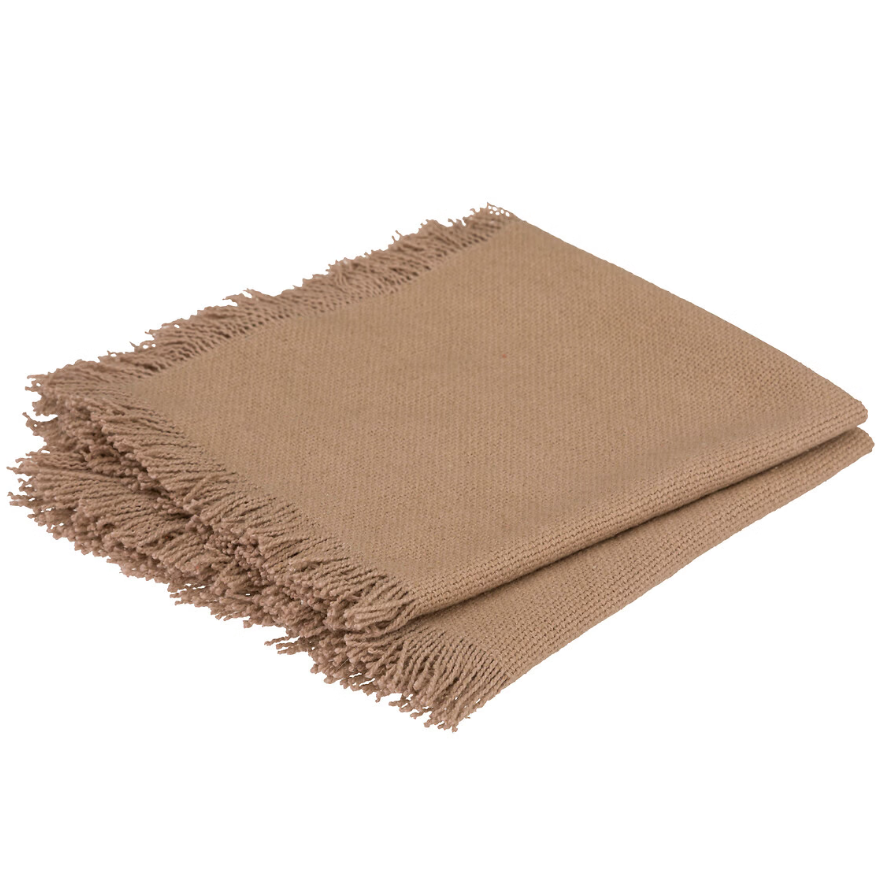 Atmosphera Maha Lot de 2 serviettes de table beige - 40 x 40 cm
