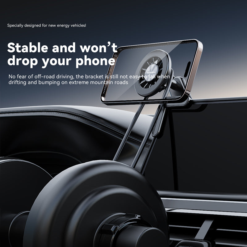 PAVAREAL CH73 Support de voiture magnétique puissant pour écran de véhicule à énergie nouvelle Noir