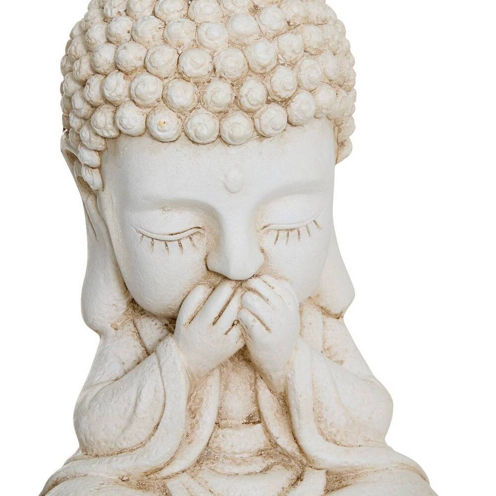 Atmosphera Décoration extérieure Bouddha Hauteur 34 cm Magnésie Blanche