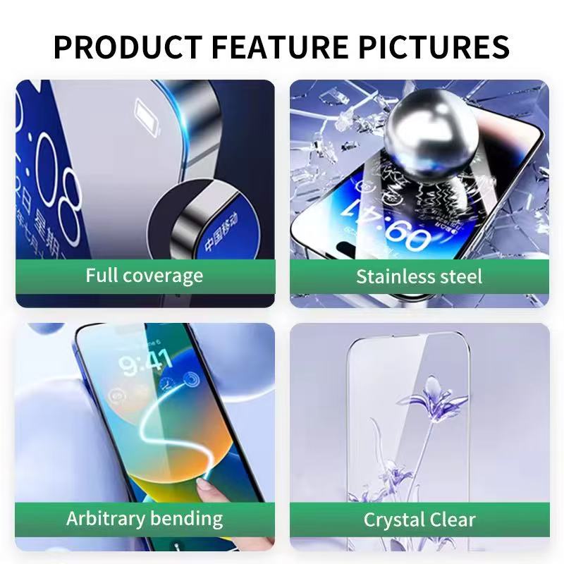 Film Protecteur en Verre Trempé HD pour iPhone 16 Pro Max, Sans Poussière, Verre de Haute Qualité, Positionnement Précis, Installation Facile