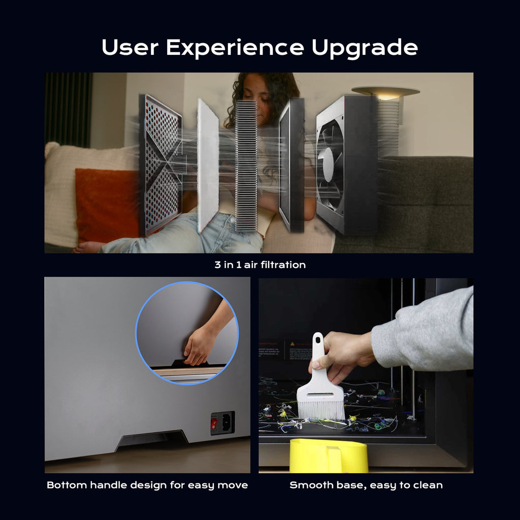QIDIMax4 imprimante 3D, grande zone d'impression 390×390×340 mm, chambre chauffante 65 °C, imprimantes 3D FDM, vitesse maximale 800 mm/s