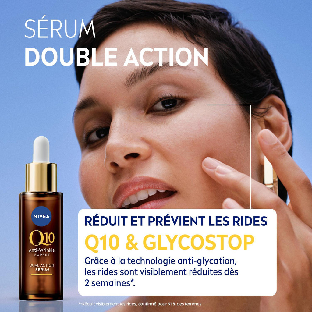 NIVEA Coffret Duo Visage Q10 Anti-Rides Expert Sérum Double Action + Soin Jour SPF30
