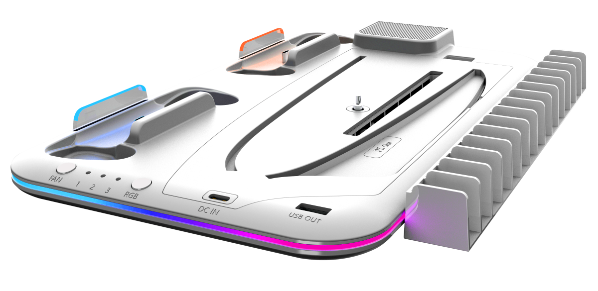 AKUMA GAMING Base de charge multifonction CYBER A01 RGB pour PS5/PS5 Slim