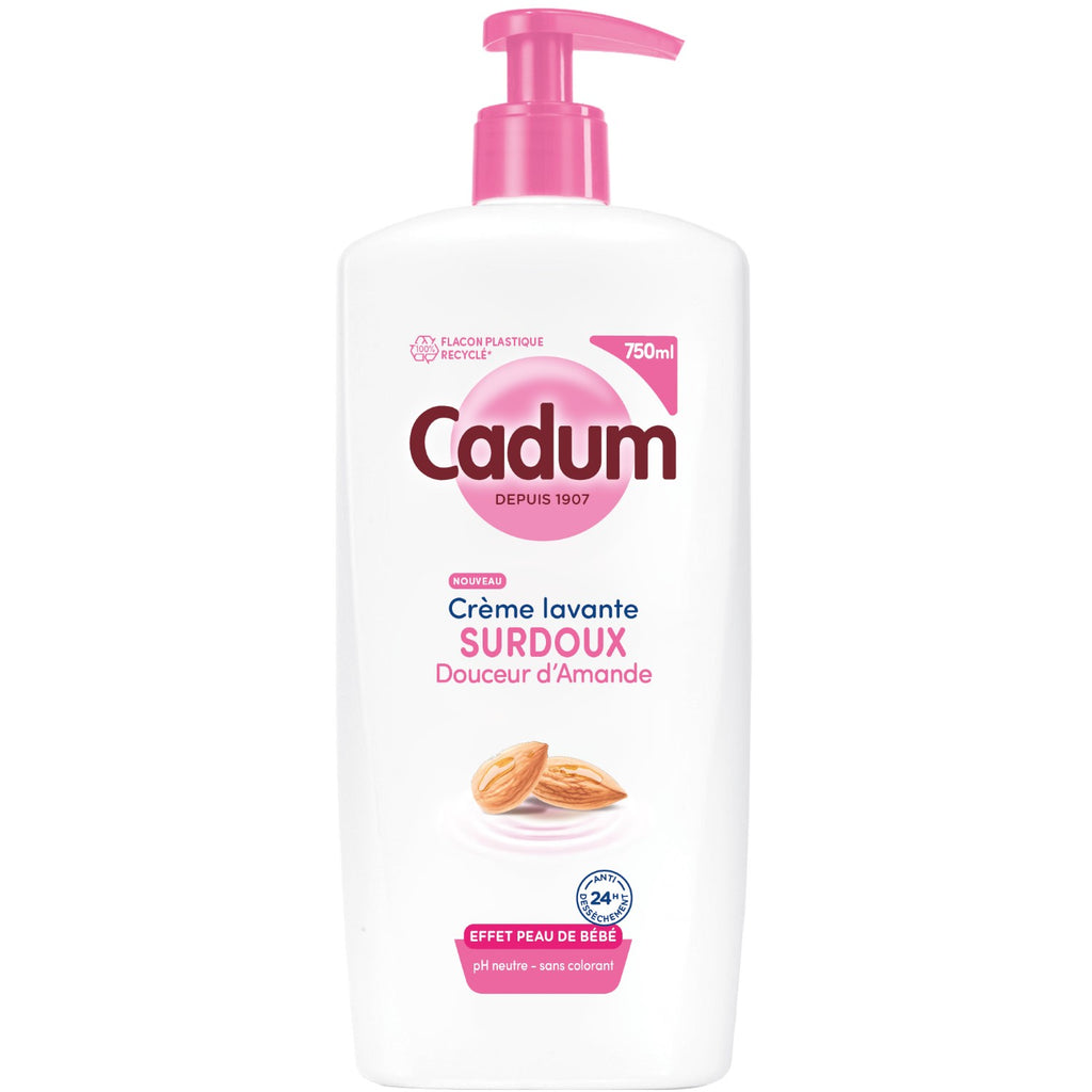 CADUM Maison Douceurs Parfumées Superdoux Crème Nettoyante à l'Amande, 750 ml