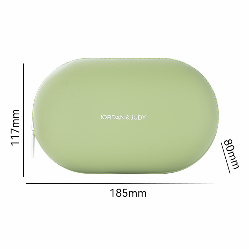 JORDAN&JUDY Trousse de lavage en silicone, sac de rangement imperméable, de grande capacité et portable, Vert