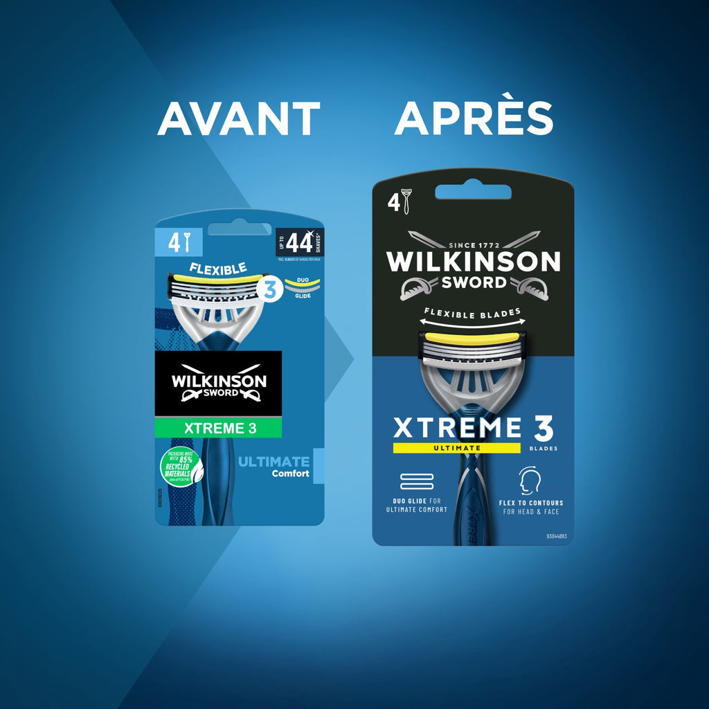WILKINSON SWORD Xtreme 3 - Rasoirs Jetables - Ultimate Comfort - x 8
