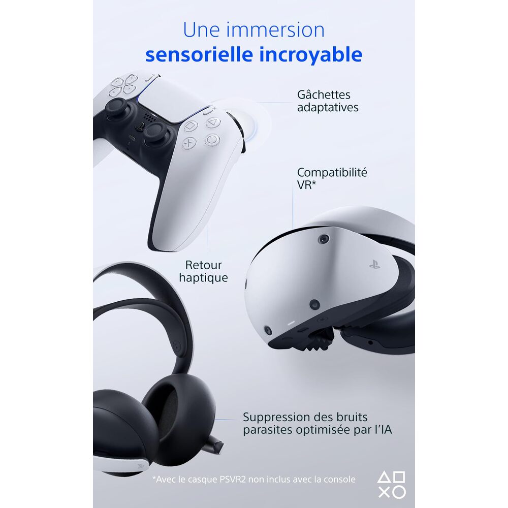 PlayStation 5 Slim Standard avec manette sans fil DualSense - Blanc - Édition limitée Fortnite Chaos fleuri - Version UE