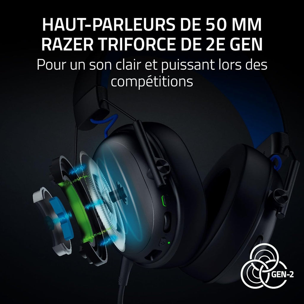 Razer BlackShark V3 X HyperSpeed Casque Gaming sans fil - Licence officielle PlayStation - Noir