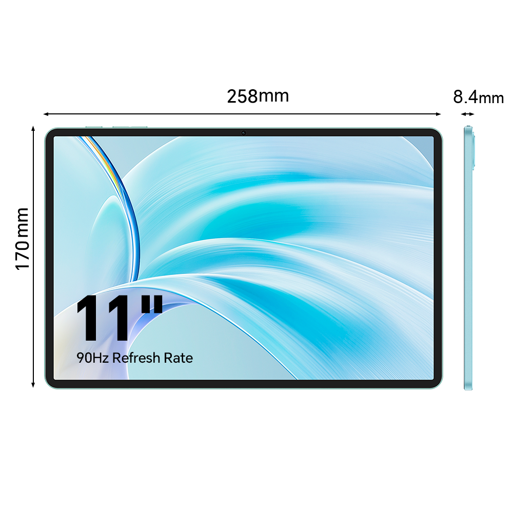 TECLAST P50 Tablette Android 15 11 pouces, 90 Hz, Unisoc T606 huit cœurs, 12 Go RAM, Stockage 128 Go, Wi-Fi double bande, 7 000 mAh avec ensemble d'accessoires