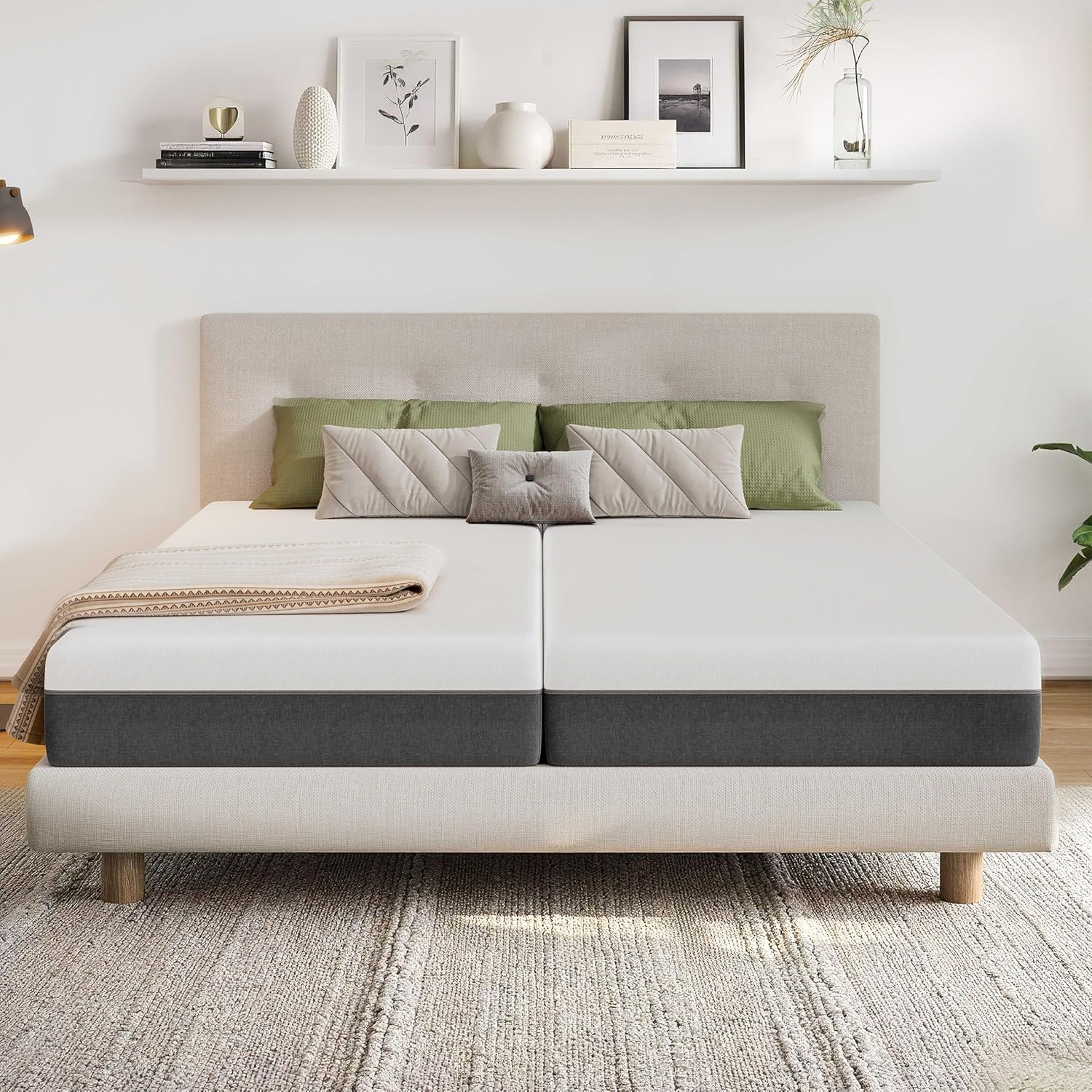 EGO HOME Matelas 180 x 200 cm, Matelas en mousse froide H3 de 20 cm d'épaisseur avec mousse froide à 3 couches et utilisable des deux côtés, Soulagement de la pression