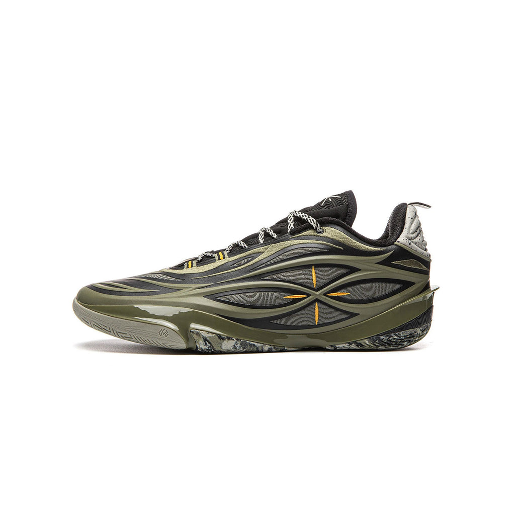 EU44 1/3 LI-NING Wade 808 5 Ultra V2 Chaussures de basket professionnel pour homme intérieur et extérieur - Vert gris armée foncé