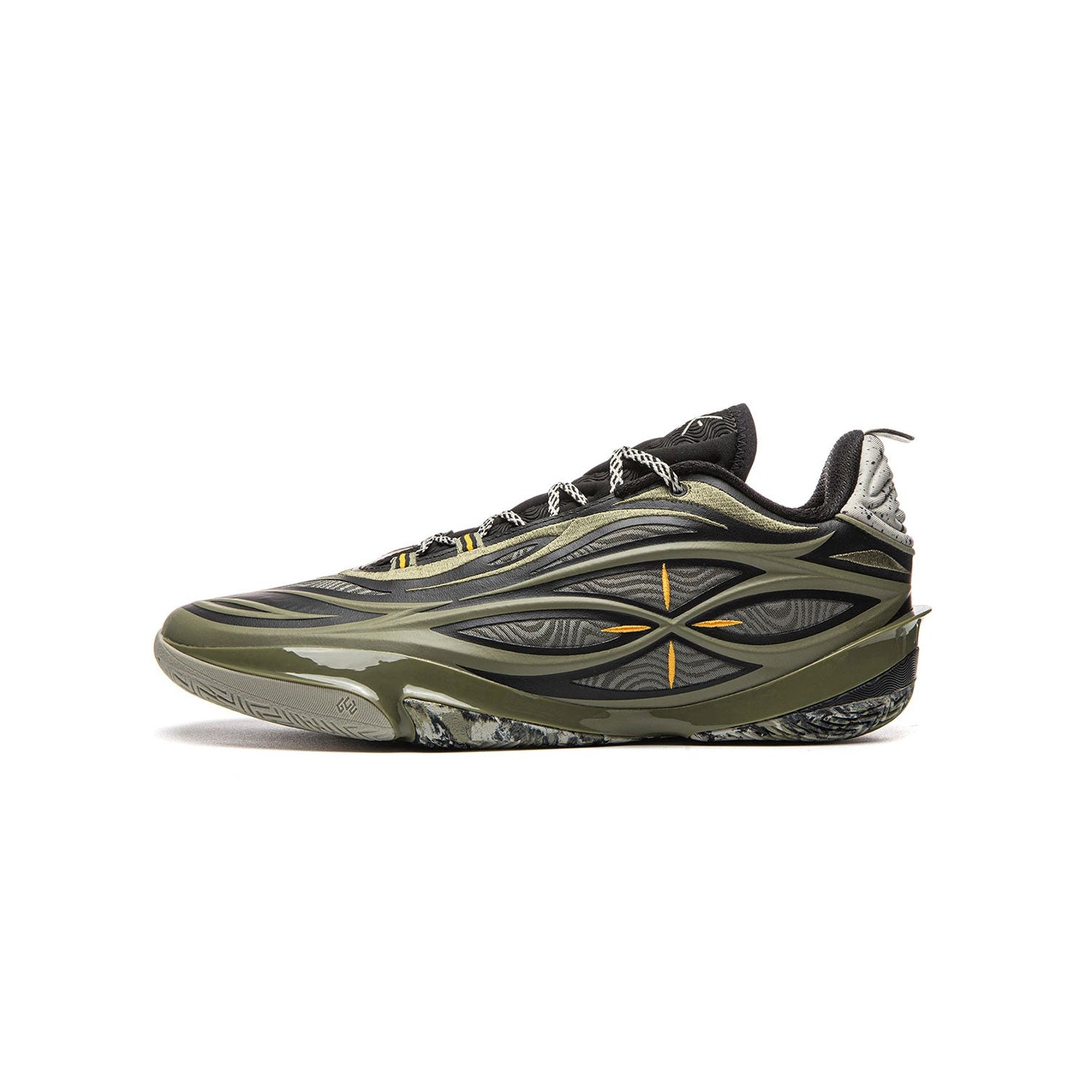 EU44 1/3 LI-NING Wade 808 5 Ultra V2 Chaussures de basket professionnel pour homme intérieur et extérieur - Vert gris armée foncé