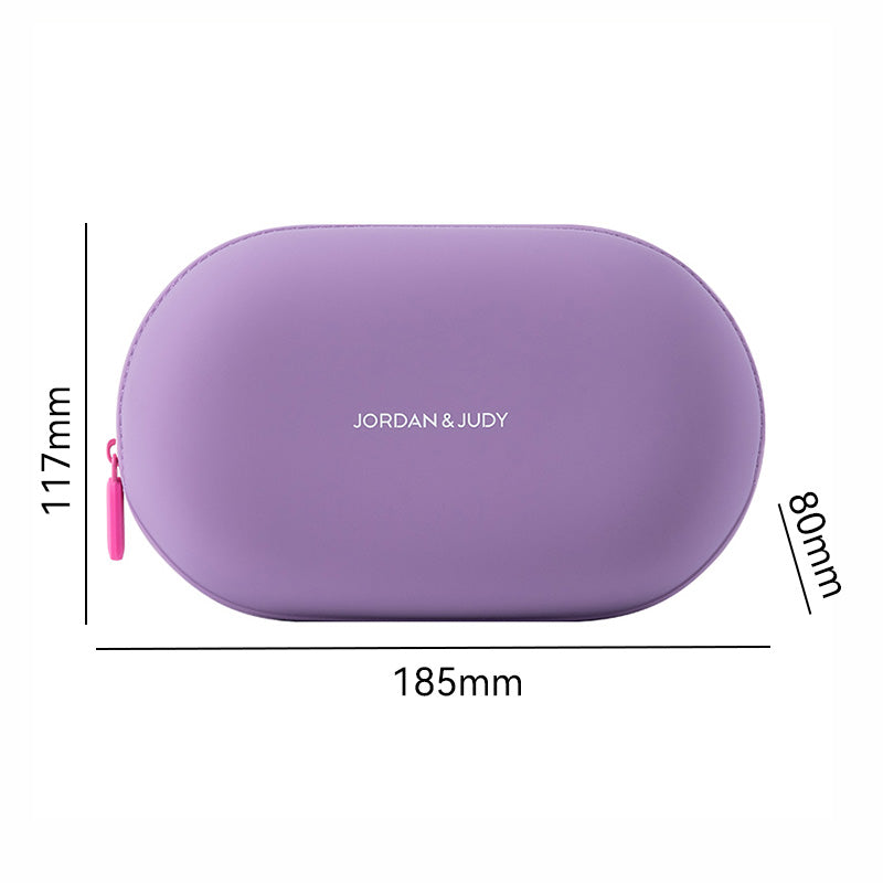 JORDAN&JUDY Trousse de lavage en silicone, sac de rangement imperméable de grande capacité et portable, Violet