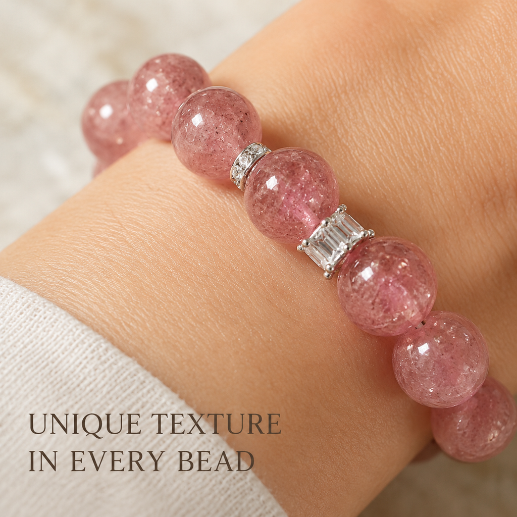 VoxorAI L8 Bracelet en cristal, bracelet à perles, bracelet en cristal naturel, création artisanale originale faite main à faire soi-même