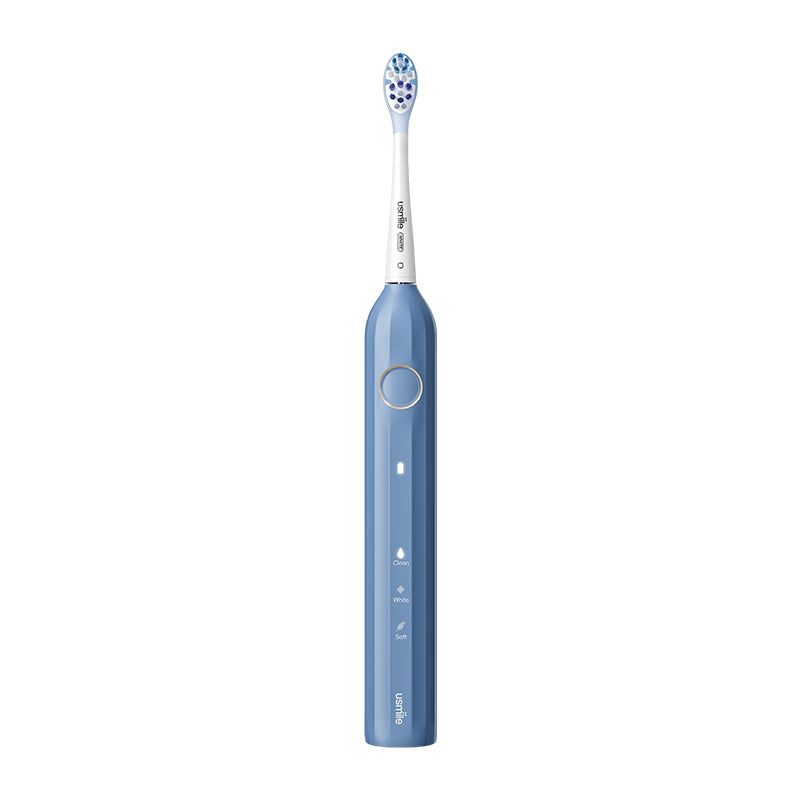 usmile Y1S Brosse à dents électrique sonique rechargeable pour adultes avec 3 modes de nettoyage, minuteur intelligent, étui de voyage, autonomie de 6 mois par charge