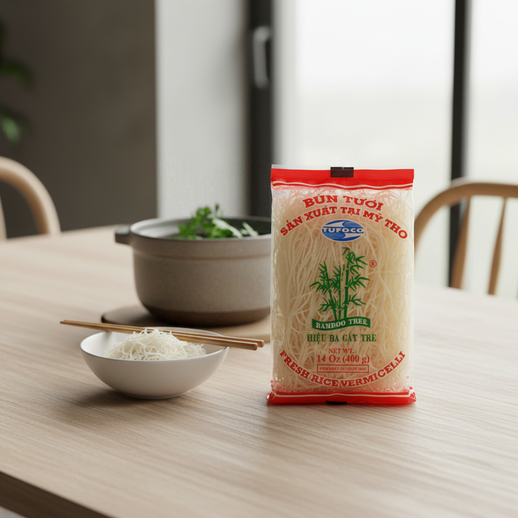 Bamboo Tree Nouilles de riz épaisses - 8 x 50 g