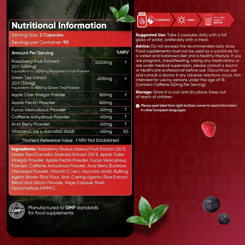 WeightWorld Raspberry Ketone Plus 180 gélules