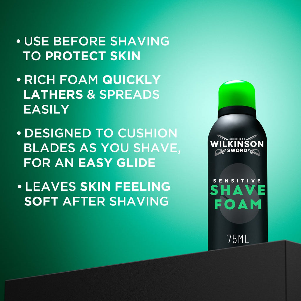 Wilkinson Sword Mousse à raser Noir
