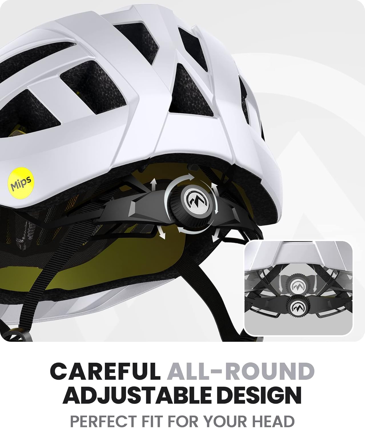 OutdoorMaster Casque de vélo loisirs adulte MIPS Gem I Blanc pavé M