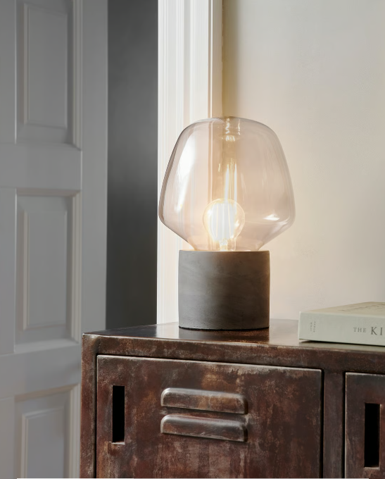 Lampe à poser CHRISTINA 20 béton anthracite IP20 E27 - Nordlux, Intérieur