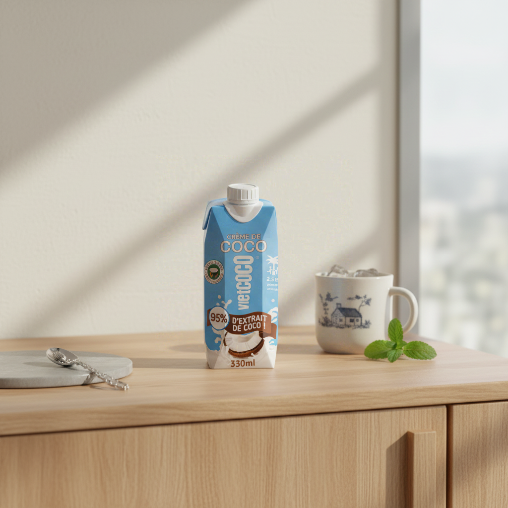 Vietcoco Crème de coco avec 20-22 % de matières grasses - 330 ml