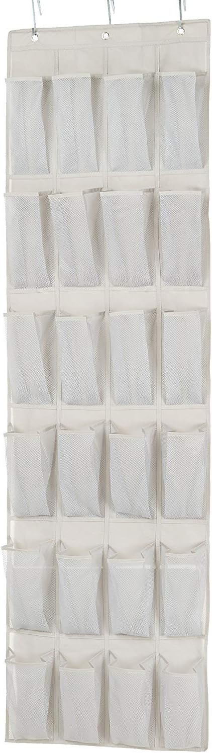 ANQI Étagère à chaussures portable en maille Gris clair 2,76 x 18,9 x 67,2 po Cadre métallique Rangement à chaussures