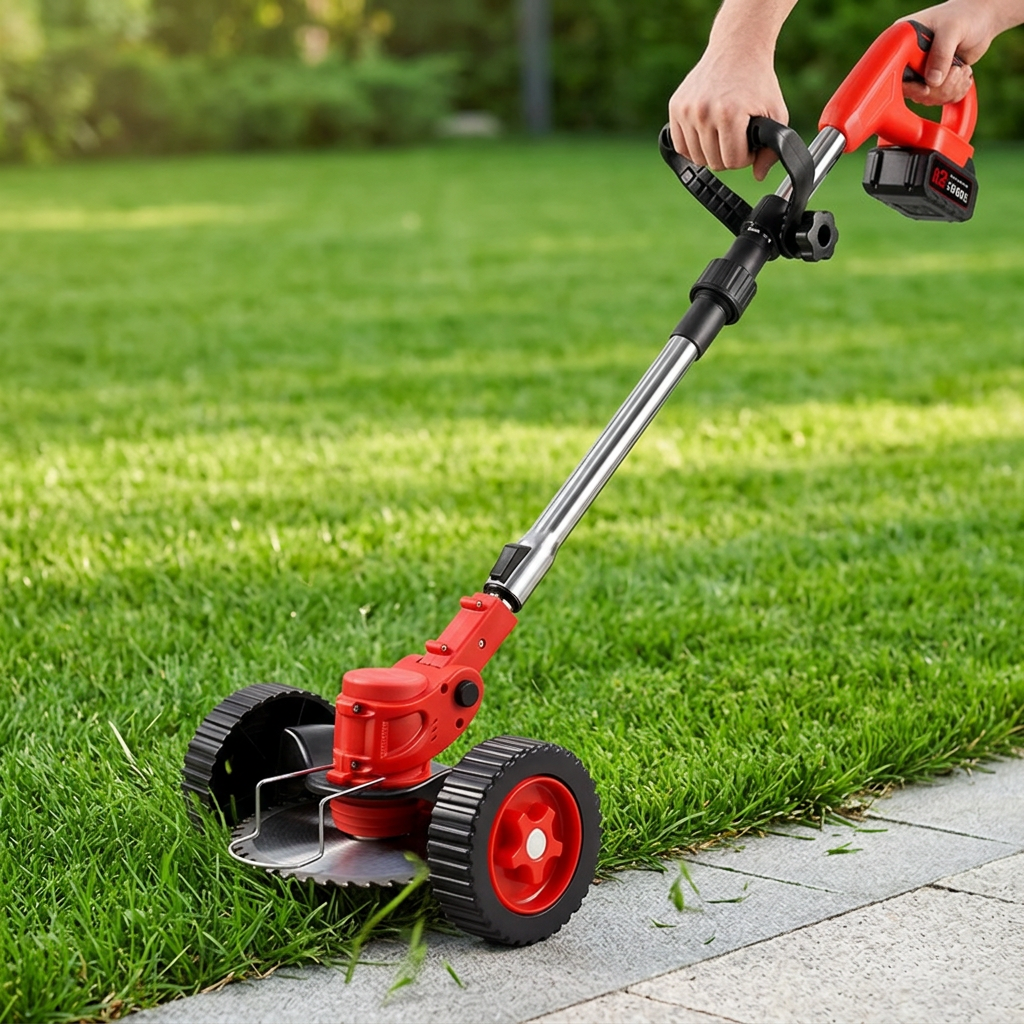 Tondeuse à main manuelle - Lame en acier tranchant rouge Design ergonomique Outil de taille de jardin léger