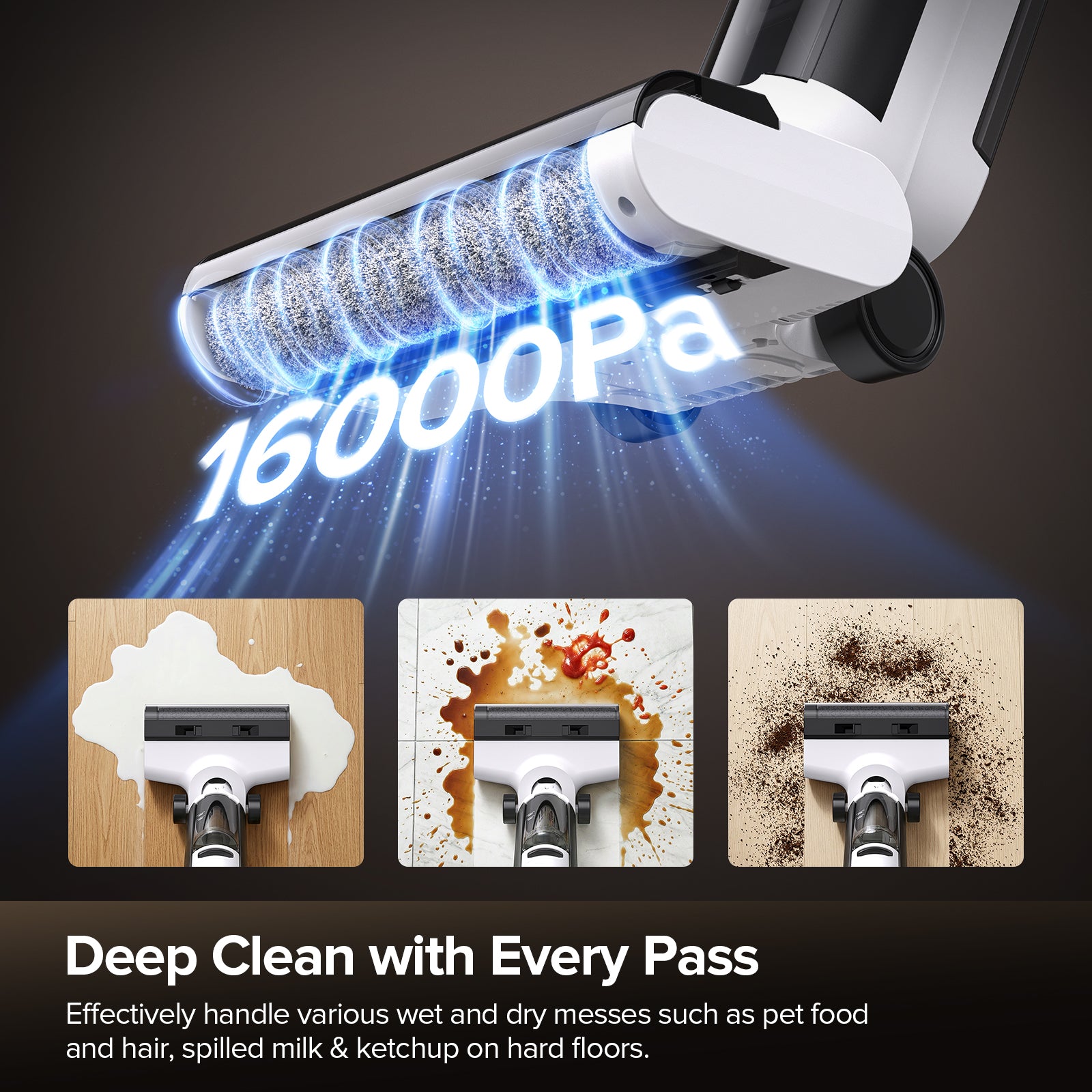 Lubluelu 16000 Pa T6 Aspirateur eau et poussière autonettoyant