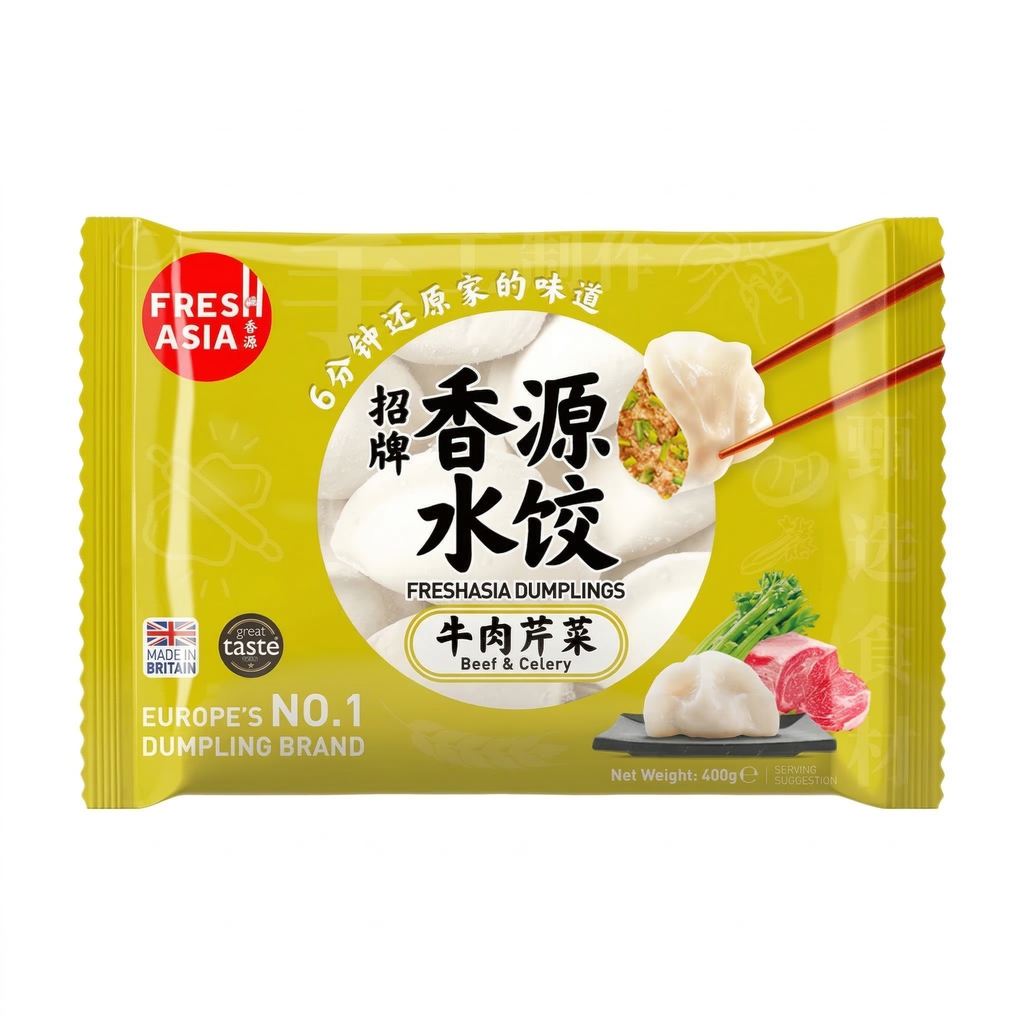 FRESHASIA Ravioli chinois au bœuf et au céleri 400 g