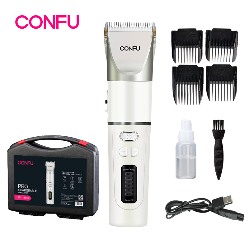 CONFU T105 Tondeuse à cheveux électrique pour adultes, usage domestique, rasage des cheveux, spéciale barbier et salon de coiffure, lame en céramique