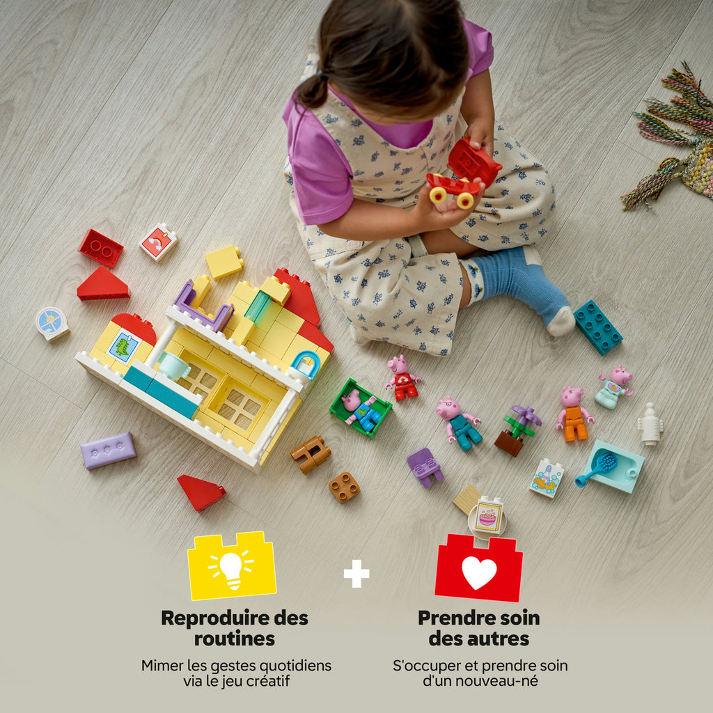 LEGO DUPLO Peppa Pig Maison de la Famille 10467 Set de Jouets de Construction avec 5 Figurines (84 Pièces)
