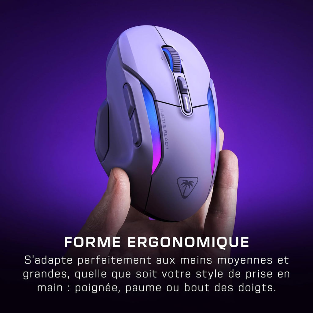 TURTLE BEACH Souris Gaming Sans Fil Kone II Air 2.4GHz & Bluetooth - 26000 DPI, 21 Boutons - Blanc