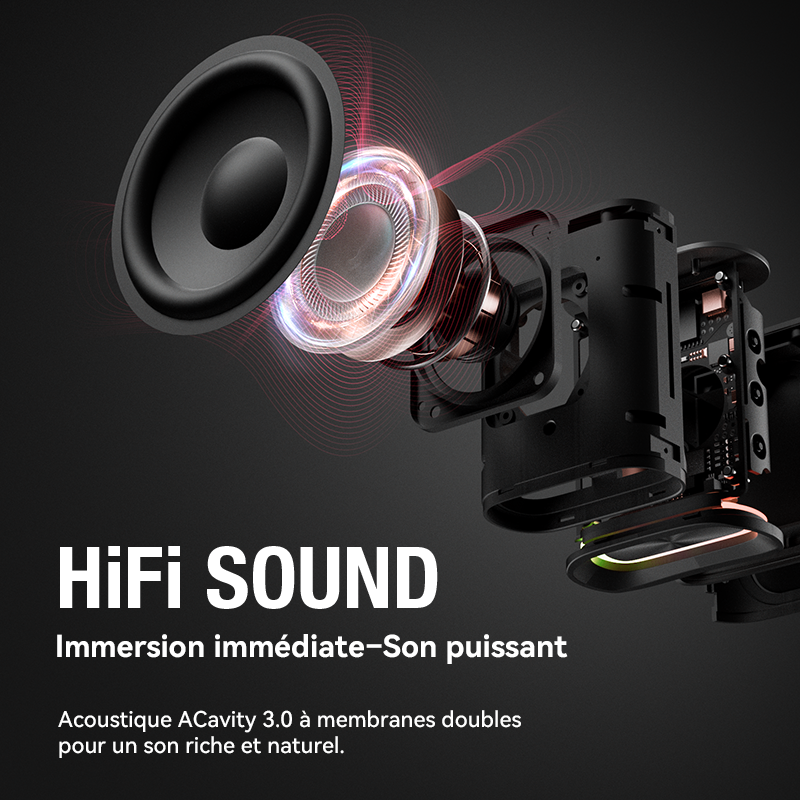 Sanag M13S II Pro Max Enceinte sans fil Bluetooth portable et étanche - Noir