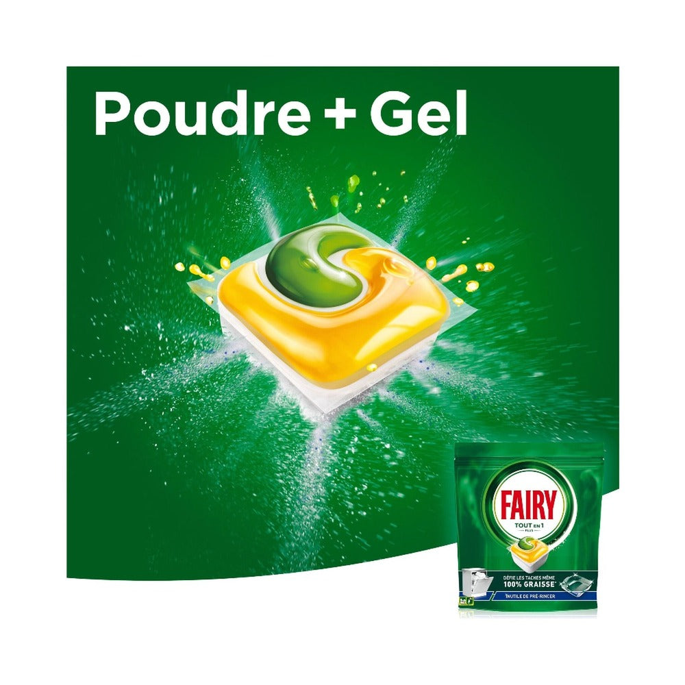 Fairy Tablettes Lave-vaisselle Tout-en-1 Citron 3 x X56 (= 168 Tablettes)