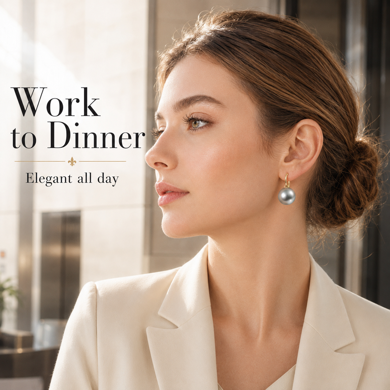 VoxorAI EH5 - Boucles d'oreilles perles gris foncé, puces d'oreilles, pendantes, luxe haut de gamme, style de niche, nouveauté polyvalente, article phare