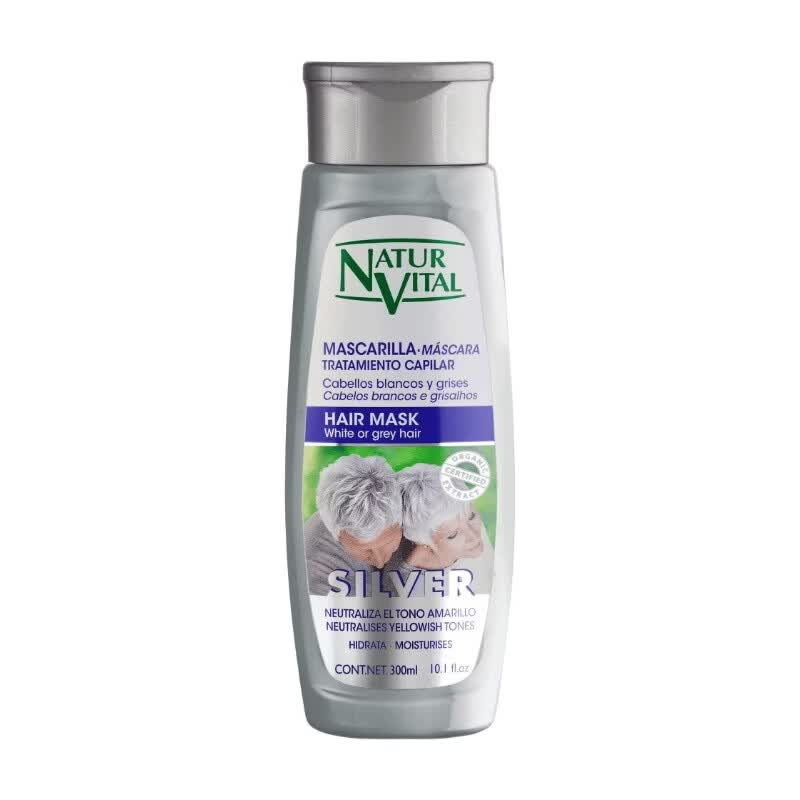 NaturVital Masque capillaire argenté 300 ml
