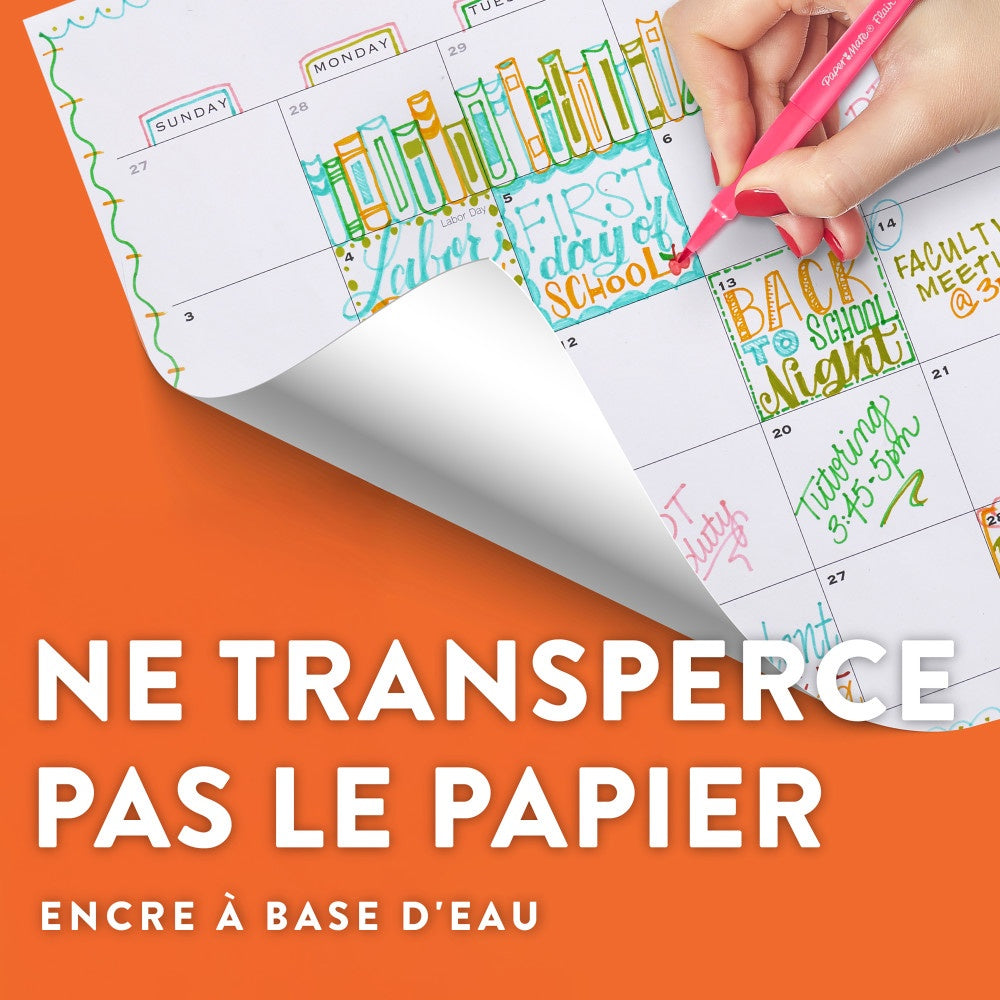 Paper Mate Flair Stylos feutres | à pointe moyenne | Couleurs Tropical | Lot de 16