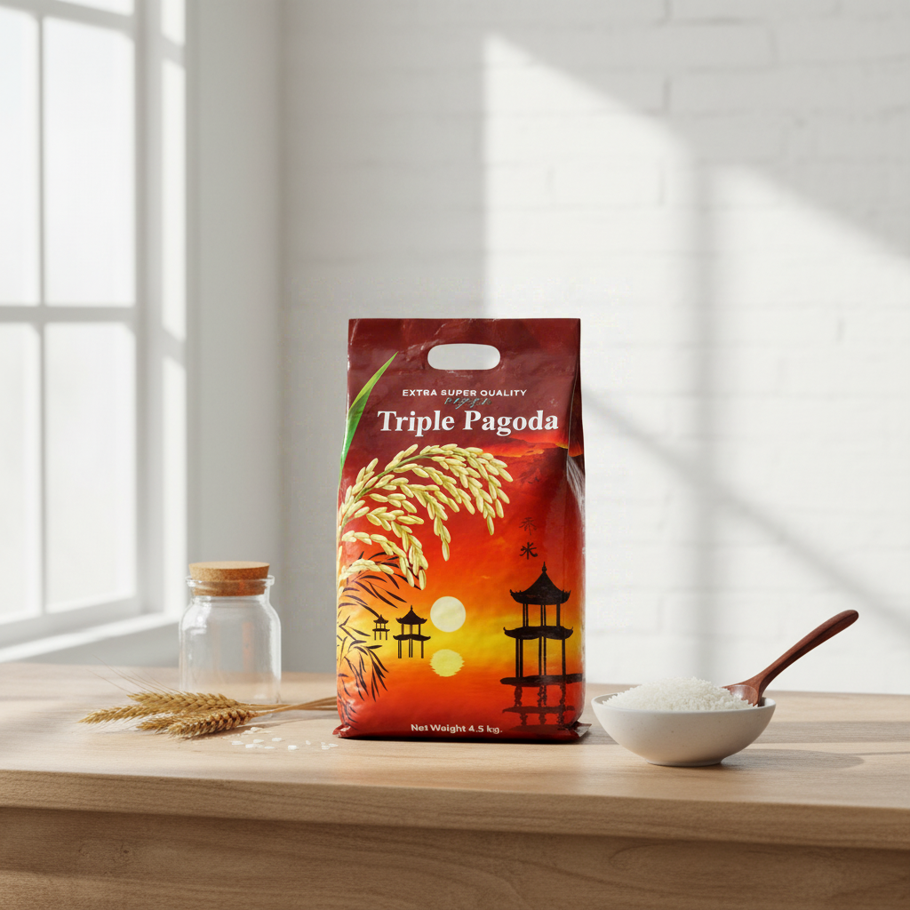 Triple Pagoda Riz Jasmin Grains Longs AAA 4,5 kg