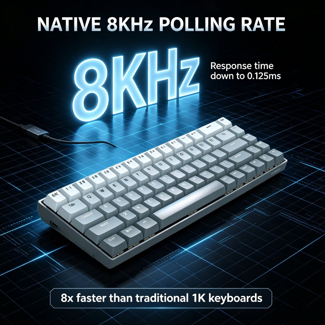 Redragon M68 Clavier de jeu mécanique à commutateurs magnétiques avec plaque supérieure en métal