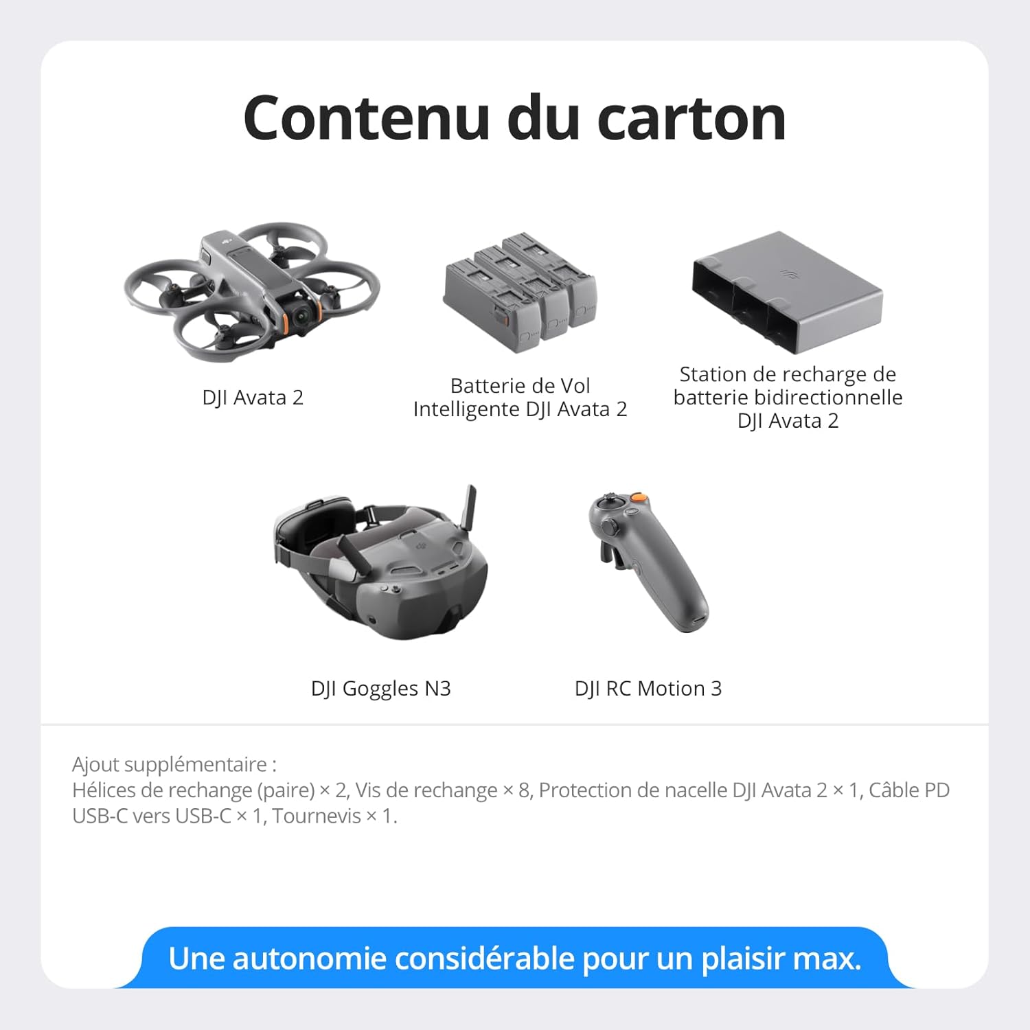 DJI Avata 2 Fly smart combo 3 batteries