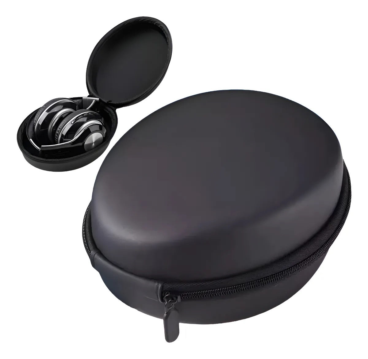 U5415 - Étui rigide de transport zippé en EVA compatible avec casques circum-auriculaires pliables - Noir